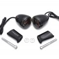 Httmt- Rear Gloss Black Led Running Brake Turn Signal Indicator Light Compatible With H-d Xl 883 1200 92-17 P N Mt224-019r-gbk