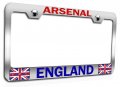 Arsenal England British Ch Steel Auto Suv License Plate Frame Heavy Duty Chrome Tag Holder For Usa And Canadian Vehicles 12 5 X 
