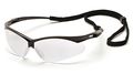 Sb6310stp Pmxtreme Safety Glasses Clear Anti Fog Polycarbonate Lens With Black Metal Frame And Cord Scratch Resistant One Size 
