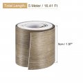 Uxcell Wood Grain Tape 1 97 X16 41 Ft Wall Paper Border Sticker Self-adhesive Repair Patch For Corner Table Door Sofa Furniture
