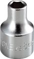 6 Point Socket 4s-20 1 2 In Drive 20mm Matte Finish Metal Single Bit 