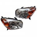 Loyalheartdy For 2004 2005toyota Rav4 Halogen Front Headlight Assembly Driver And Passenger Side Headlamp Black Housing Left 