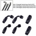 12an 10ft Fuel Line Fitting Kit Universal Braid Stainless Steel Braided Nylon Cpe Hose W 6pcs Rotary Swivel Ends