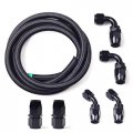 12an 10ft Fuel Line Fitting Kit Universal Braid Stainless Steel Braided Nylon Cpe Hose W 6pcs Rotary Swivel Ends 