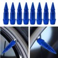 8 Pack Universal Spiked Aluminum Stem Valve Caps Tyre Rim Covers Waterproof For Automobiles Motorcycles Trucks Bikes Blue 4 5