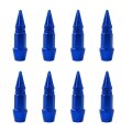 8 Pack Universal Spiked Aluminum Stem Valve Caps Tyre Rim Covers Waterproof For Automobiles Motorcycles Trucks Bikes Blue 4 5