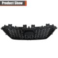 Glossy Black Honeycomb Mesh Style Front Bumper Upper Hood Grille Replacement For Sonata Sedan 4-door 2015-2017