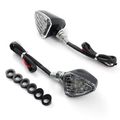 2x 8mm Motorcycle Accessories Black Racing 12 Led Turn Signal Light Indicator Lens Blinker Universal For Suzuki Honda Kawasaki