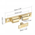 Uxcell Cabinet Door Closet Brass Double Ball Catch Tension Latch 70mm Length Gold Tone 5pcs