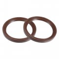 2pcs Engine Crankshaft Oil Seal For Toyota Hilux 1997-2005 Durable Rubber Car 