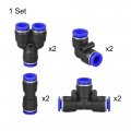 Uxcell Pneumatic Air Hose Tubing Pu Compressor Tube 5mm 3 16 Id X 8mm 5 Od 10m 32 8ft Pipe Blue With Connect Fitting Kit