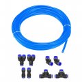 Uxcell Pneumatic Air Hose Tubing Pu Compressor Tube 5mm 3 16 Id X 8mm 5 Od 10m 32 8ft Pipe Blue With Connect Fitting Kit