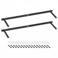 Uxcell 2pcs Floating Shelf Bracket 25 5 Inch Wall Mounting Blind Support Hidden For Wood Shelves Black