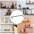 Uxcell 2pcs Floating Shelf Bracket 25 5 Inch Wall Mounting Blind Support Hidden For Wood Shelves Black