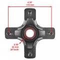 Rear Left Or Right Wheel Hub For Honda Atc200x 1983 To 1987 Trx450er Trx250x Trx250ex Trx300ex Trx400ex Trx450r Steel