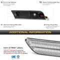 Vipmotoz Full Led Strip Front Side Marker Lights Fender Parking Lamps Compatible With 2010-2013 Ford Transit Connect Chrome