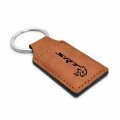 Ipick Image Compatible With Dodge Srt Hellcat Rectangular Brown Leatherette Key Chain