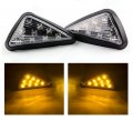 Taswk Triangle Flush Led Motorcycle Turn Signals Blinkers Indicator Lights 1 Pair White 