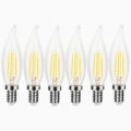 6 Pack Led Dimmable Candelabra Base Light Bulbs 60w Equivalent 4 5w Soft White 500 Lumens 2700 Kelvin 