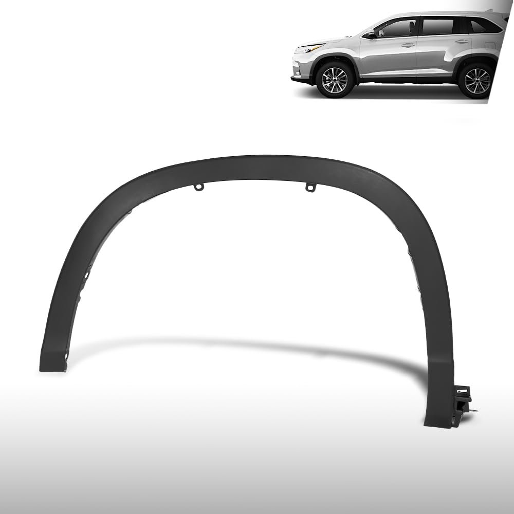 Fender Flare Molding Trim Front Left Driver Side For Toyota Highlander 2014 2015 2016 2017 2018 2019 Black To1290105 750860e030