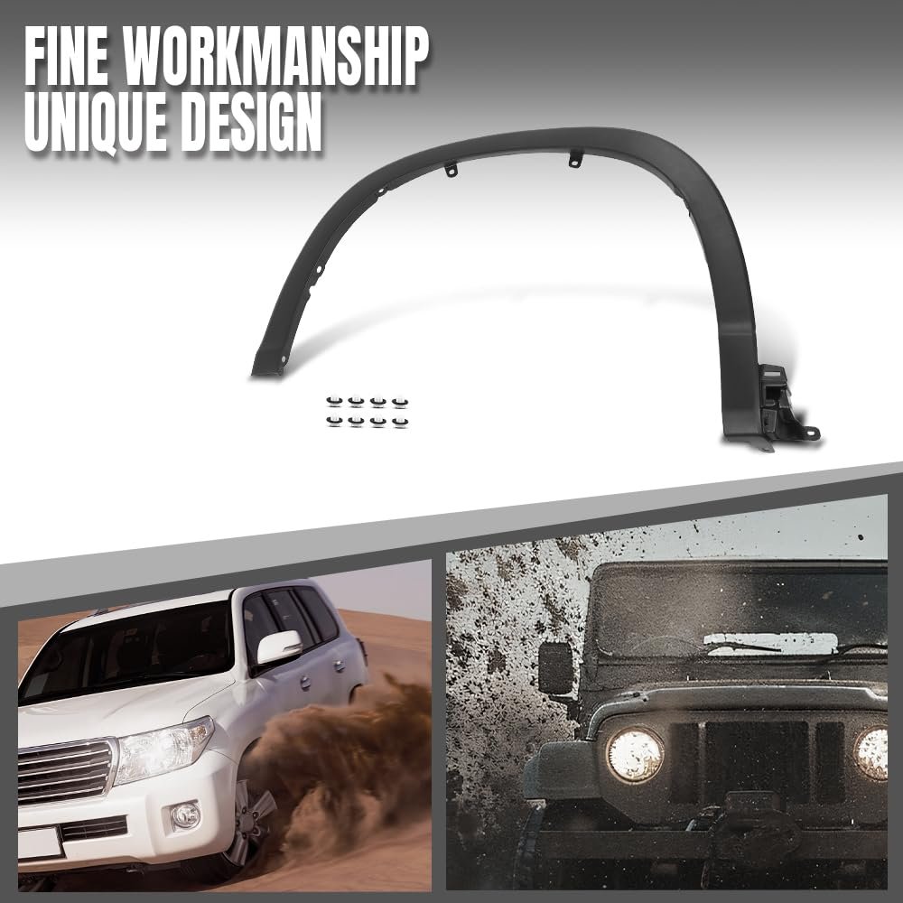 Fender Flare Molding Trim Front Left Driver Side For Toyota Highlander 2014 2015 2016 2017 2018 2019 Black To1290105 750860e030