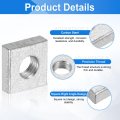 10pcs M3x6mmx2mm Square Nuts Carbon Steel Zinc Plated Coarse Thread Fasteners For Home Repairs And Professional Engineering