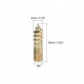 Uxcell M4x16mm Hanger Bolts 24pcs Double Ended Thread Dowel Screws For Wood Furniture Connecting