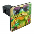 Summertime Vacation Frog Tow Trailer Hitch Cover Plug Insert