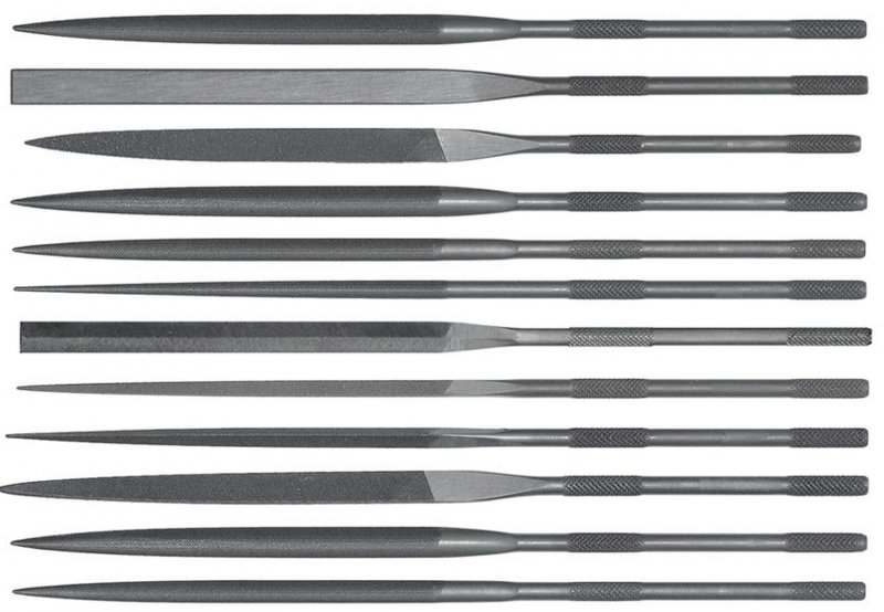 Grobet Needle File Swiss Pattern 5-1 2 Inch Set Of 12 Cut 0