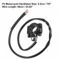 X Autohaux 7 8 Motorcycle Handlebar Control Horn Start Switch Button With Connectors Aluminum Alloy Black