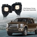G-plus Fog Lights Kit Compatible With 2011-2015 Ford F250 F350 F450 F550 Superduty Driving Lamps Wiring Bezel Clear Lens