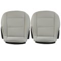 Front Driver And Passenger Side Bottom Replacement Perforated Leather Seat Covers Gray For Mercedes Benz C230 2005 2006 2007 