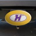 Hunter College Secondary Logo Oval Tow Hitch Cover Trailer Plug Insert 2