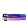 Godspeed New Type 3-x Neo Chrome 12mm X 1 25 Thread Size Cold Forged Scm-435 Steel Black Finish Open End Lug Nut Pack Of 20 