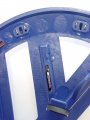 Genuine Vw Front Grille Emblem Jetta-hybrid 2013-2014 With Blue Inset 5c6853601dlip