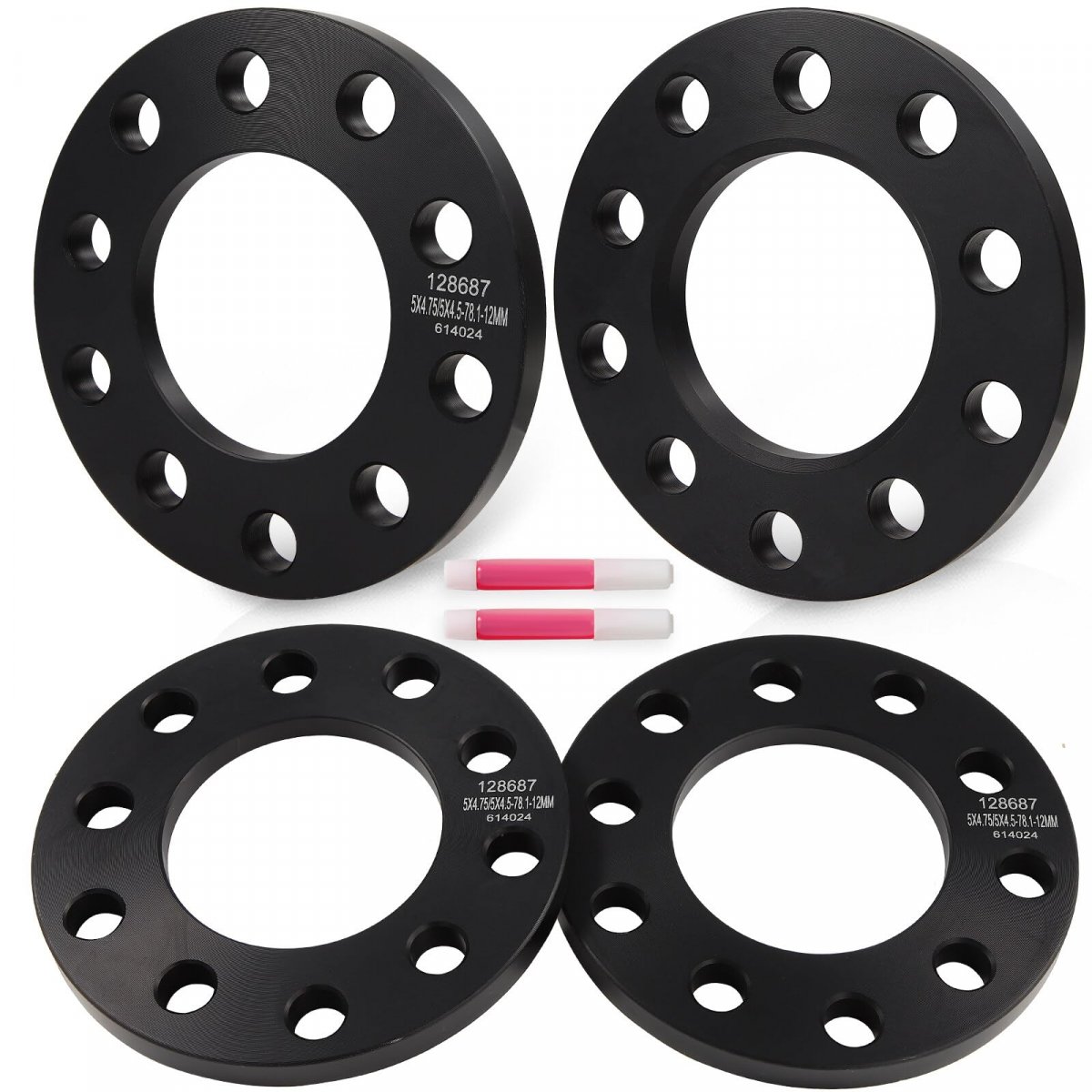 4x 12mm 5x4  5 To 75 5 Universal Wheel Spacer Bore Size 78 1mm For 1999-2004 Chrysler 300m 1995-2010 Sebring 2003-2007 Dodge