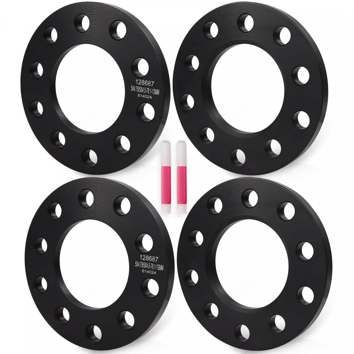 4x 12mm 5x4  5 To 75 5 Universal Wheel Spacer Bore Size 78 1mm For 1999-2004 Chrysler 300m 1995-2010 Sebring 2003-2007 Dodge