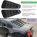 Bonbo Rear Side Window Louver Fits For Ford Mustang 2005-2014 In Gt Lambo Style Custom Fit Windshield Sun Shade Cover Abs Matte