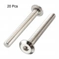 Uxcell M6x50mm Furniture Bolts Hex Socket Screws Fastener Carbon Steel 20pcs