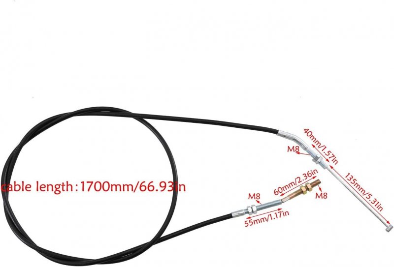Tdpro Rear Brake Cable And Hand Lever For Atv Quad Go Kart Trike Buggy 4-wheeler