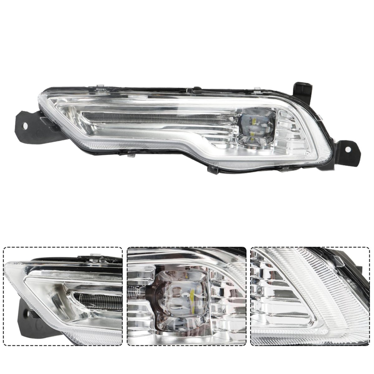 Left Fog Light Replacement For Fusion 2017 2018 And Explorer 2019 Clear Lens Chrome Housing Fits Hs73-15a254-db Hs73-15a255-db