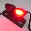 Httmt Universal Cat Eye Custom Motorcycle Tail Brake License Plate Light Black Red