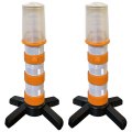 Electriduct Road Emergency Beacon Led Flare Kit With Storage Case Safety Orange 3 Kits