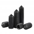 Hscrstar M5x16mm 50pcs Stainless Steel Hex Hexagon Socket Allen Head Tapered End Grub Bolt Cone Point Set Screw Wrench 1pcs