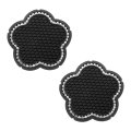 Car Cup Coaster 2pcs Pvc Flower Shaped Holder Accessories Interior Sets For Women Men Gift White 