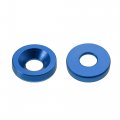 X Autohaux 20pcs M6 Billet Aluminum Alloy Fender Bumper Washer Bolt Engine Bay Dress Up Fastener Licence Plate Decor Screw W