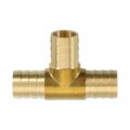 Uxcell Brass Tee Pipe Fitting 3 4 X Npt Way T-connector Coupler Adapter For Gas Transport Connect Pipelines 1 Pcs