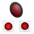 Everesthd 2pcs Round Brake Red Tail Light 10 Led 12v 4 Position Marker Trailers Lamps Waterproof Lens Fit For Truck Kenworth