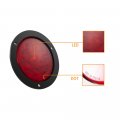 Everesthd 2pcs Round Brake Red Tail Light 10 Led 12v 4 Position Marker Trailers Lamps Waterproof Lens Fit For Truck Kenworth