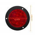 Everesthd 2pcs Round Brake Red Tail Light 10 Led 12v 4 Position Marker Trailers Lamps Waterproof Lens Fit For Truck Kenworth